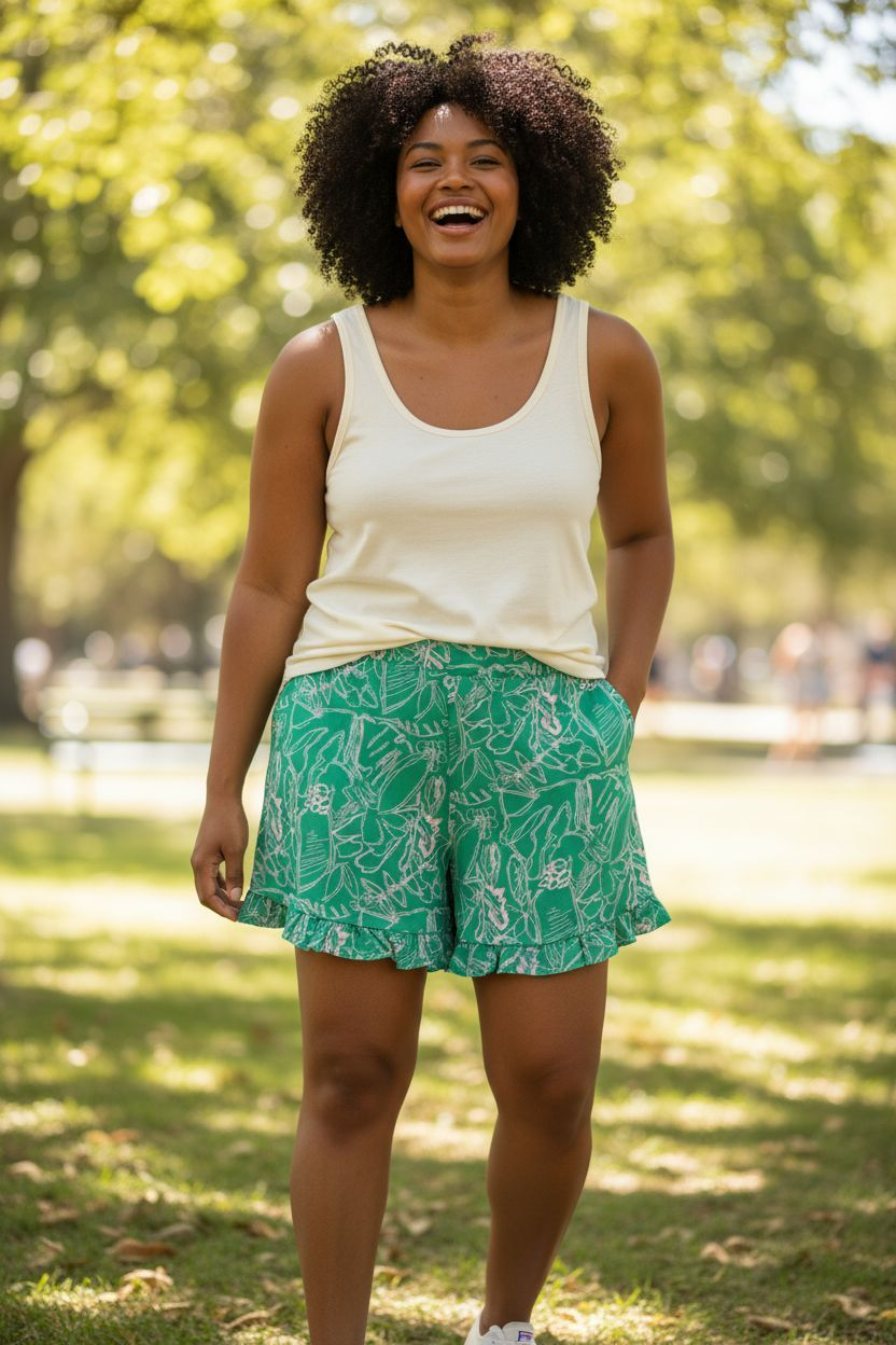 Spodenki_damskie_zielone_VERO_MODA_